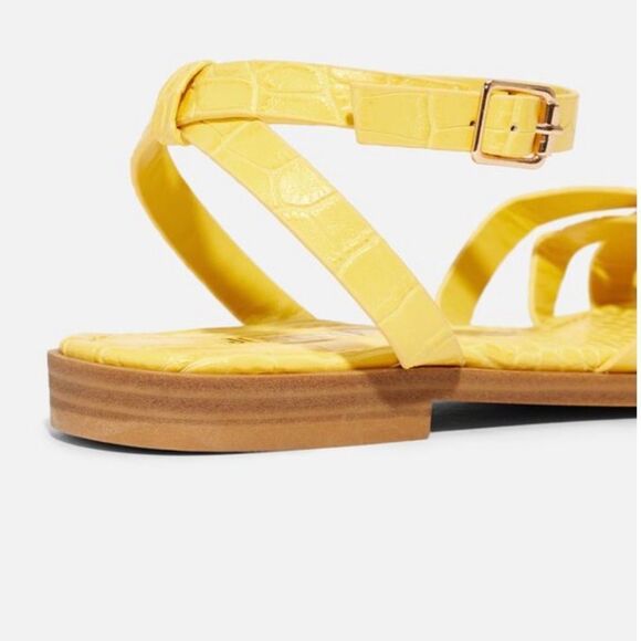 JustFab Yellow Wild & Free Sandals - Size 6.5 - Picture 3 of 16